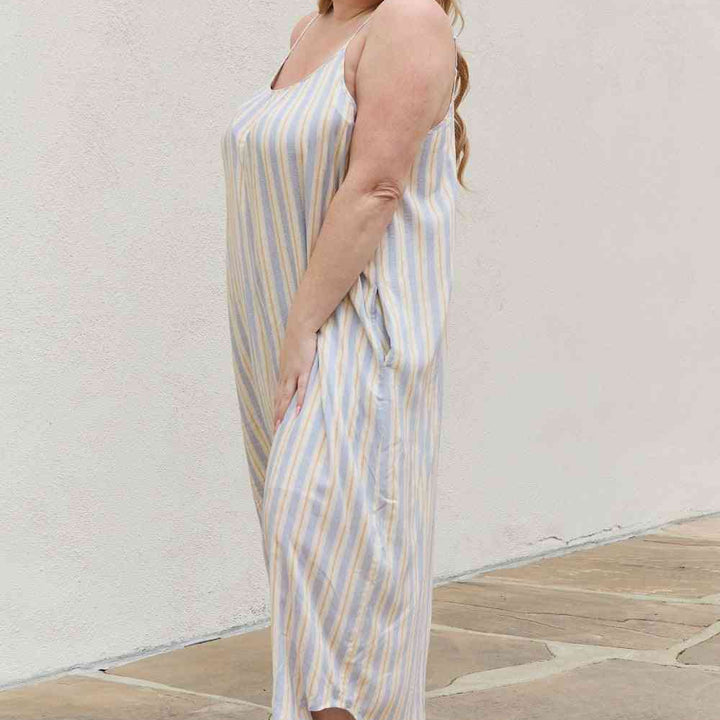 Multicolored Striped Jumpsuit with Pockets