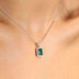 Adored 1.25 Carat Lab-Grown Emerald Pendant Necklace