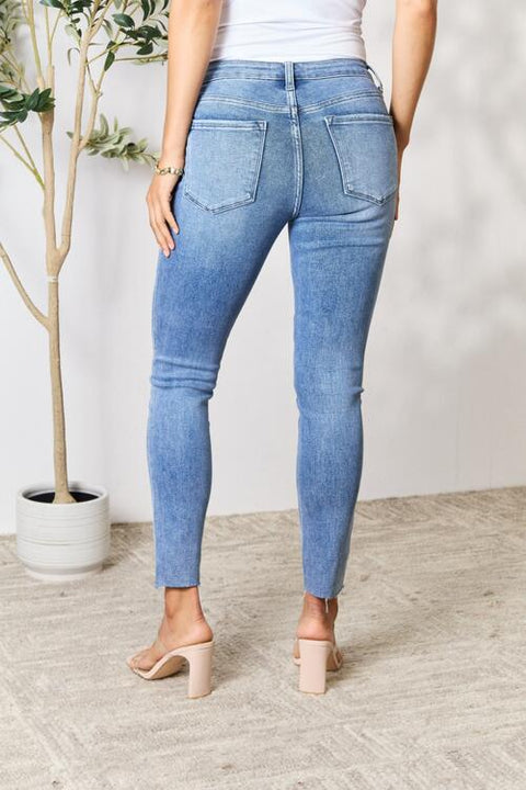 Raw Hem Skinny Jeans