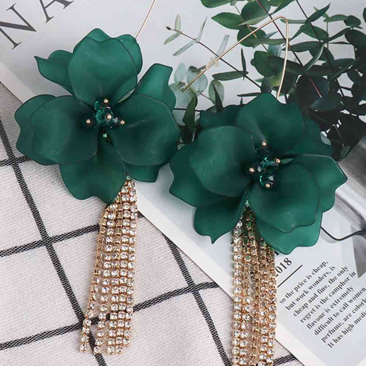 Flower Shape Acrylic Dangle Earrings
