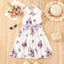 Floral Collared Neck Sleeveless Dress