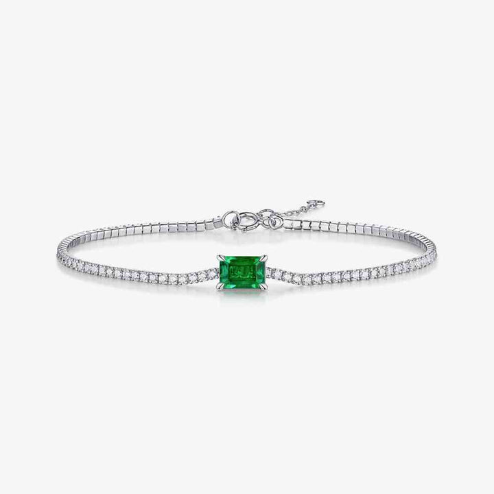 Adored 1 Carat Lab-Grown Emerald Bracelet