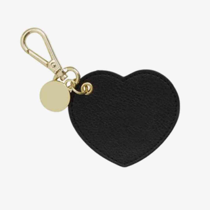 Assorted 4-Pack Heart Shape PU Leather Keychain