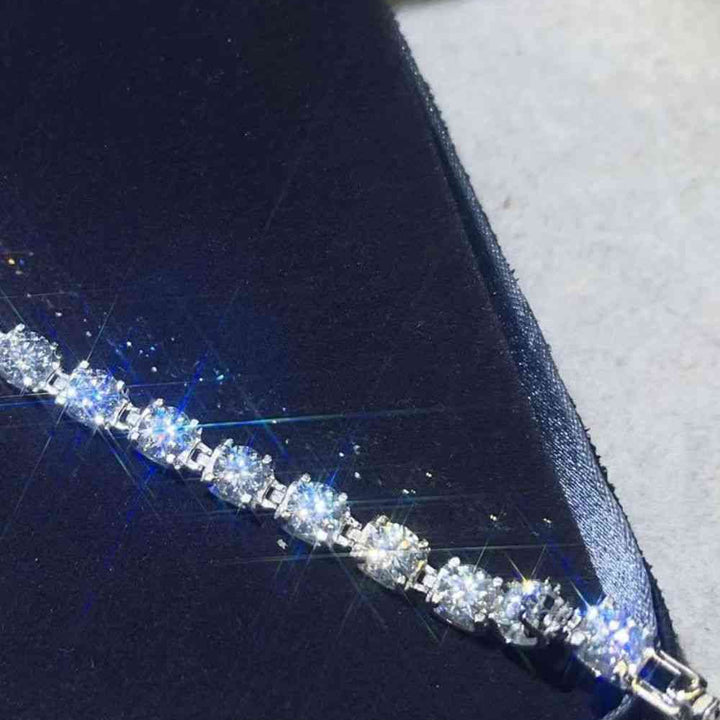 10 Carat Moissanite Platinum-Plated Bracelet