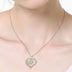 Two-Tone 1 Carat Moissanite Heart Pendant Necklace